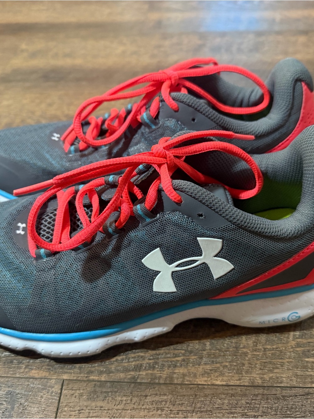 Under Armour Gray & Red Women's Athletic Sneakers
